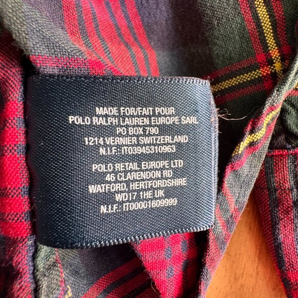Ralph Lauren Plaid Cotton Long Sleeve Button-Up Shirt - Picture 7 of 9